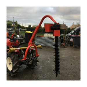 Tarière avec vrille de 150 mm pour micro-tracteur (cardan inclus)